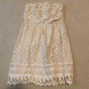 White Strapless Dress